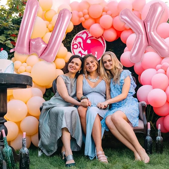 TONIFUL 40 Inch Large Pink Letter W Balloons Giant Foil Mylar Alphabet Balloon - Image 4