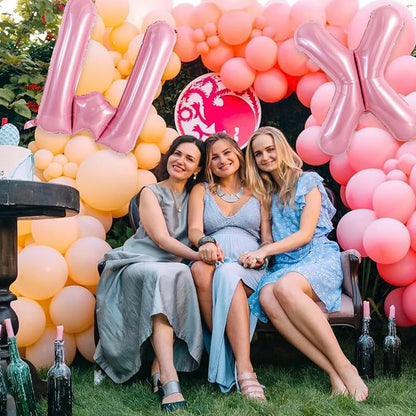 TONIFUL 40 Inch Large Pink Letter W Balloons Giant Foil Mylar Alphabet Balloon - Image 4
