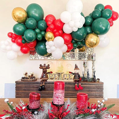 110pcs Dark Green Balloons 12 Inch Green Latex Balloon Arch Kit - Image 5