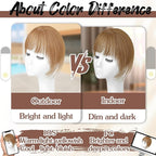 Hair Toppers for Women Real Human Hair - 360° Coverage Light Brown Clip In Topper with Bangs for Thinning Hair Upgraded 4×6 cm Silk Base Ideal for Everyday Use