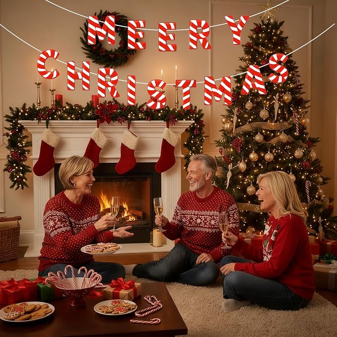 Kosiz 116 Pcs DIY Letter Custom Banner Customizable Banner Kit Merry Christmas - Image 5