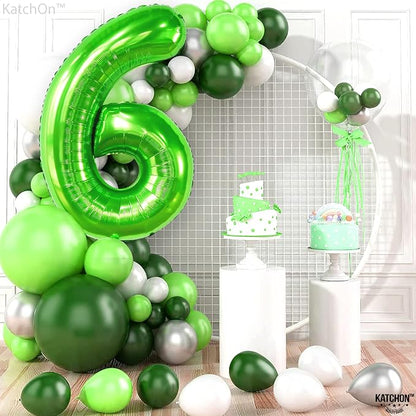 KatchOn, Giant Light Green Number 6 Balloon, 40 Inch | 6th Birthday Balloon | - Image 3