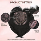 LEEONS Hair Toppers for Women with Bangs Short Bob Synthetic Pieces for Thinning Hair Side Part (Black)