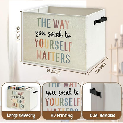 Inspirational Mental Health Classroom Storage Basket - Image 5