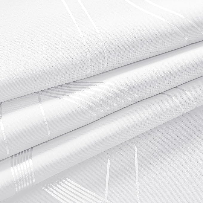 NICETOWN White Curtains Panels for Bedroom 2 Panles Set, 52 inch x 84 inch - Image 8