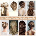 8Pcs French Flat Hair Clips for Women 2 Styles Claw Clips for Girls Matte Flat Hair Claw Clips for Thin and Thick Hair Large Non-slip Strong Hold Hair Accessories for Women (Brown)
