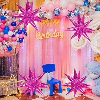 ZAKVOOR 60 Pcs Star Balloons 12 Spike Foil Explosion Party Decoration Balloons - Image 5