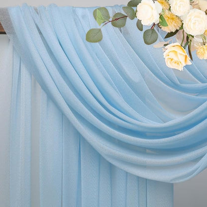 Wedding Arch Draping Fabric Backdrop Drapes 2 Panels, Baby Blue | 28.7"x20FT - Image 4