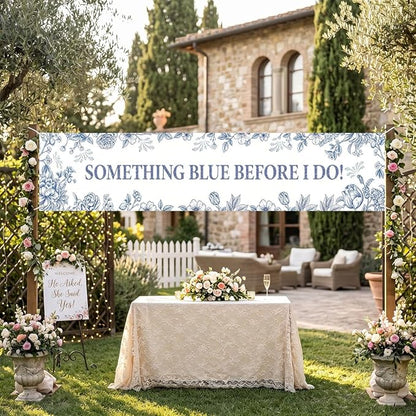 Something Blue Before I Do Banner Bridal Shower Bachelorette Decorations | - Image 3