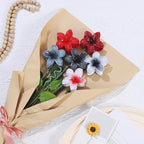 Flower Hair Clips 6 PCS Hawaiian Claw Clips for Vacation Hibiscus Hair Claw Clips Cute Large Hair Clips for Thick and Thin Hair Plumeria Hair Accessories for Women Girls -Dark Color