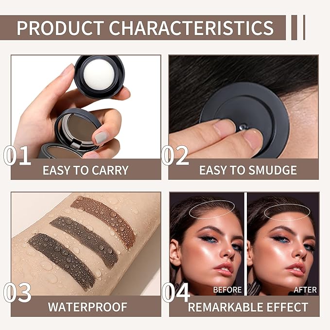 Maycheer Hairline Powder for Women - Hair Rich Shading Powder, 30 Colors Magic Root Cover Up (Shallow Walnut 20)