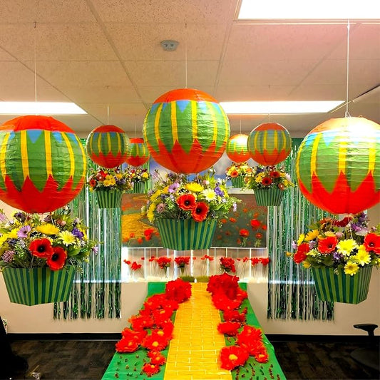 Leinuosen 6 Set Wizard Party Hot Air Balloon Centerpieces, Tape and String by Leinuosen