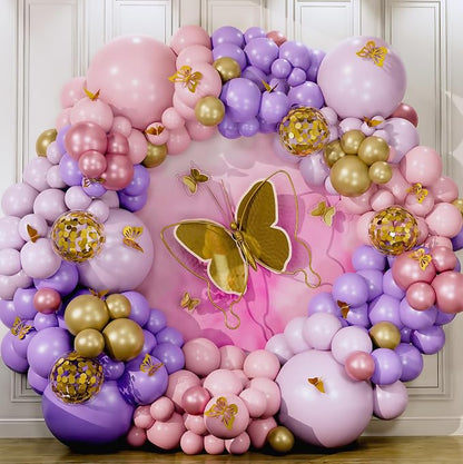 ALL-IN-1 Pink and Purple Balloon Arch Kit & Garland - Image 6