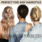 3 Pack Prestige Hair Pins for Women, 4.5" Large French Hair Pins for Thin & Thick Hair, Curved Anti-Slip Design for Better Hold, Perfect Holiday Gift for Her