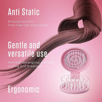 Mini Detangler Travel Hair Brush with Mirror, Makaron Hair Brushes for Women, Men and Kids, Unique 3D Flexible Design for All Hair Types, Styling Accessory, Travel Essentials for Women (LILAC)
