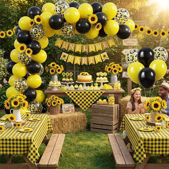 KBZVNAF Black and Yellow Latex Balloons 60 Pack 12 inch | Yellow Black Confetti - Image 6
