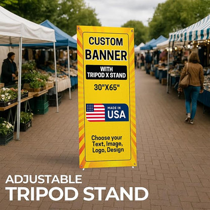 DC Custom X Banner Stand business banners and signs customize made in USA | - Image 4