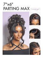 LUVME HAIR All-Day Comfort Real Glueless 7x6 HD Lace Wig 200% Density Hair PartingMax Lace Wigs Loose Body Wave Lace Front Wigs Human Hair Pre Cut Plucked Lace Frontal16 Inches Natural Black Color