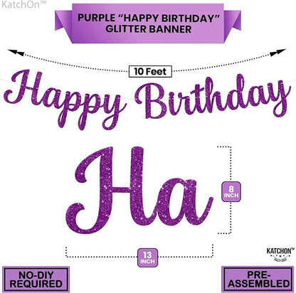 KatchOn Purple Happy Birthday Banner 10 Ft - Image 2