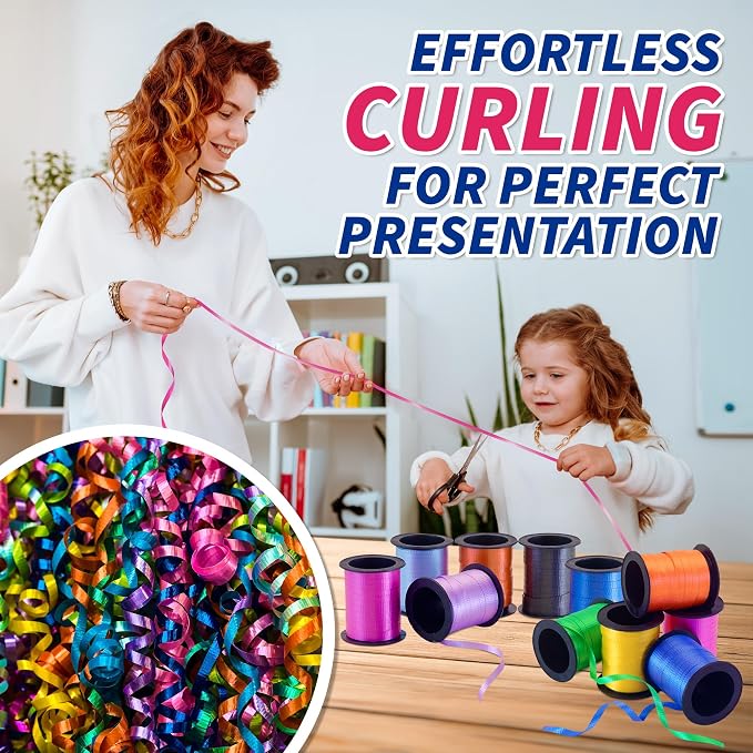 Playbees Curling Ribbon, 12 Rolls of 60-Ft Balloon String - Image 8