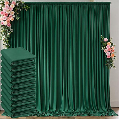 50 ft x 10 ft Wrinkle Free Hunter Green Backdrop Curtain by Outpain