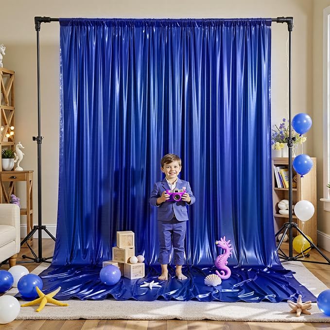 20x10FT Royal Blue Sequin Backdrop Curtain - Image 7