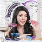 RC ROCHE 6 Pcs Flat Claw Hair Clips for Women Alligator French Barrette Long Thick Hair Duckbill Curved No Slip Grip Lay Flat Side Slide Firm Classic Styling, Medium Transparent Multicolor