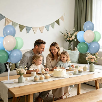 4 Sets Sage Green Dusty Blue Balloons Stand - Image 2
