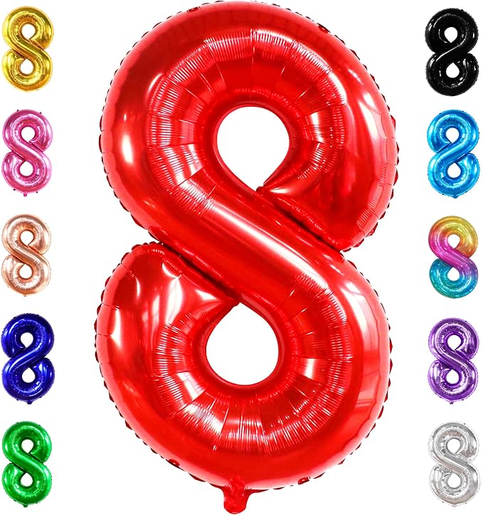 KatchOn, Giant Red 8 Balloon Number by KatchOn