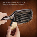 Boar Bristle Hair Brush Set, Soft Bristle Detangler for Long, Short, Thin, Curly, Straight, or Wavy,Hairbrush for Enhancing Shine,Great for Men, Women, and Kids