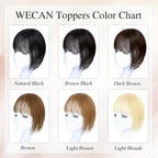 Hair Toppers for Women Real Human Hair 3D Bangs Clip 100% Human Toppers for Women 10 Inch Clip in Bangs Hairpieces (Dark Brown)