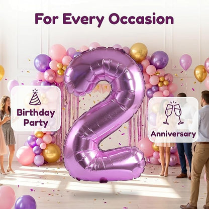 YPSelected 32 Inch Large Foil Helium Number Balloon Birthday Wedding Party 0-9 - Image 4