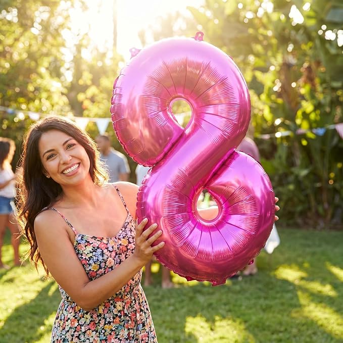 YPSelected 32 Inch Large Foil Helium Number Balloon Birthday Wedding Party 0-9 - Image 2