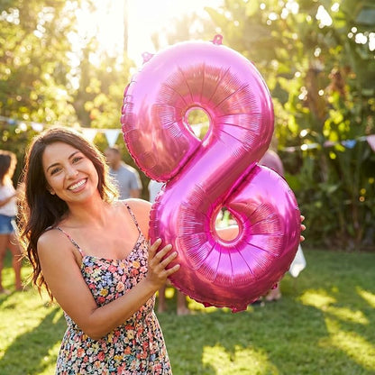 YPSelected 32 Inch Large Foil Helium Number Balloon Birthday Wedding Party 0-9 - Image 2