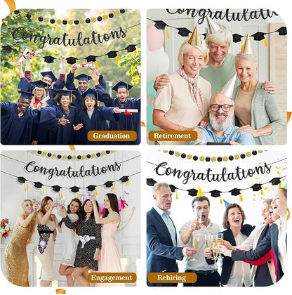 Pre-Strung Congratulations Banner Set, Retirement, Engagement Party, Ready to - Image 6