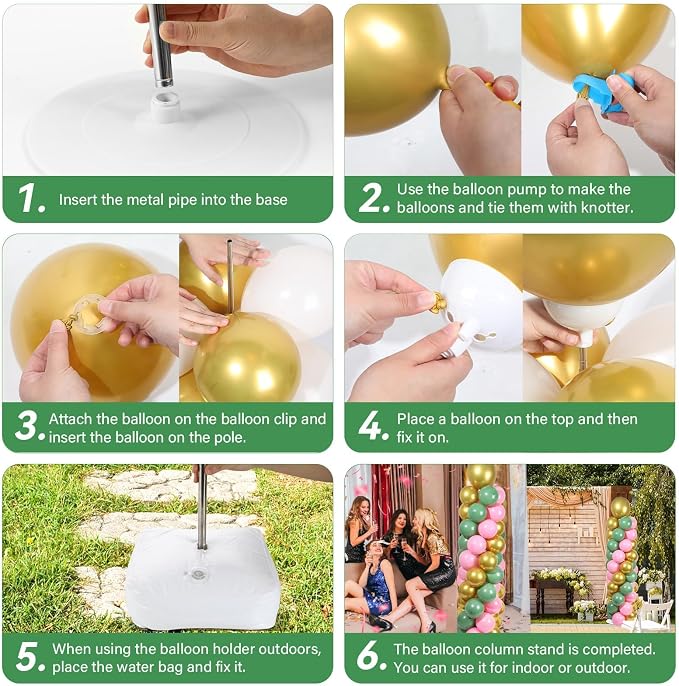 2 Sets Adjustable Balloon Column Stand Kit - Image 5