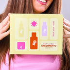 GINGER MILK Hair Growth Travel Kit | Stimulates, Hydrates & Nourishes with Ginger, Rosemary & Biotin | Includes Shampoo, Hair Mask, Heat & Sun Protector, Dropper Serum & Free Travel Bag