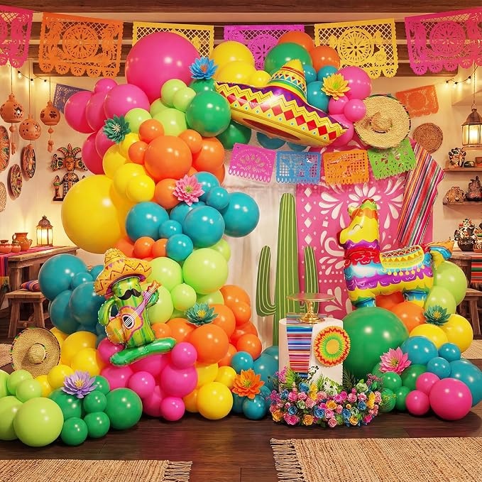 Mexican Fiesta Balloon Arch Kit, Cinco De Mayo Fiesta Party Decorations | Giant - Image 4