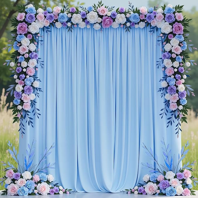 Asee'm Blue Backdrop Curtains Drapes by Aseem