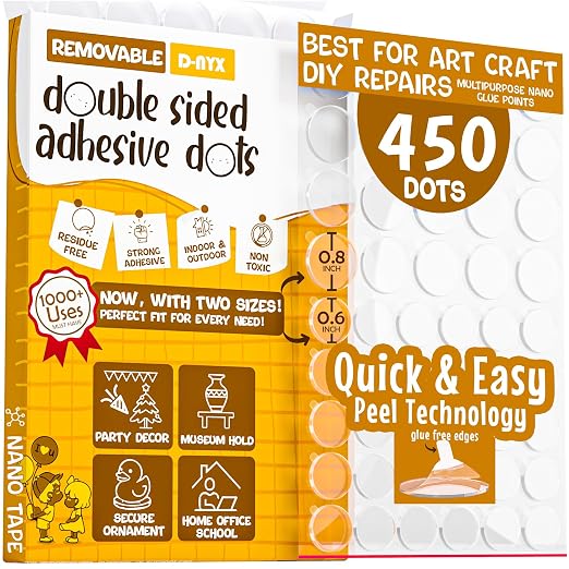 Double Sided Tape Sticky Dot Stickers 280, 550 or 700 Pack Removable Putty No by D-NYX