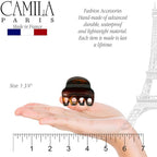Camila Paris NV87 French Hair Clip for Women, Small Tortoise Girls Hair Claw Clips Fashion Durable Hair Accessories for Women, Luxury Ladies Strong Hold No Slip Grip Clamp, Made in France