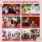 Temporary Black Hair Color Wax for Kids, Washable Colored Hair Styling Mud, Women Men Style Dye for Girls Boys Teens, Instant Hair Coloring Gel Cream for DIY Cosplay Halloween Children's Day
