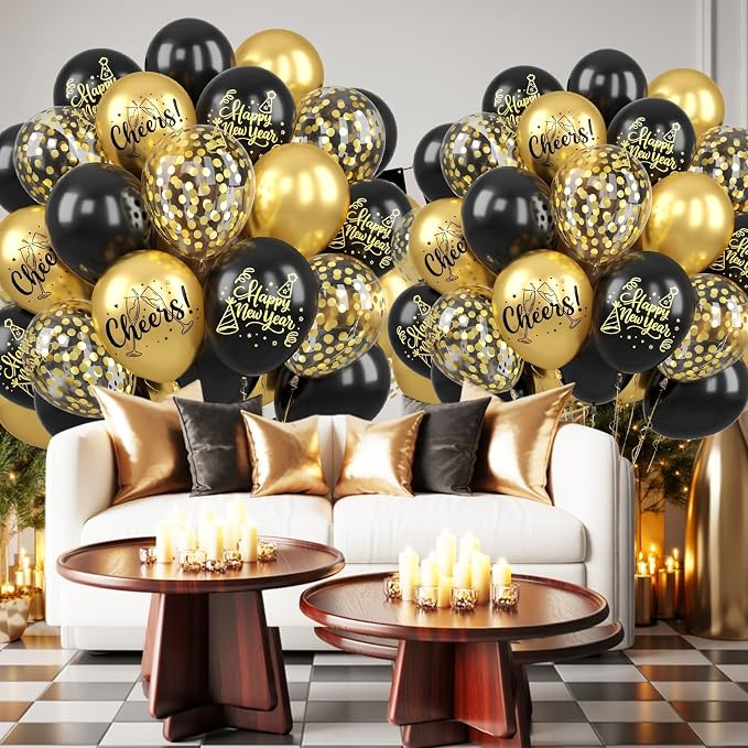 Black and Gold Balloons - Image 6