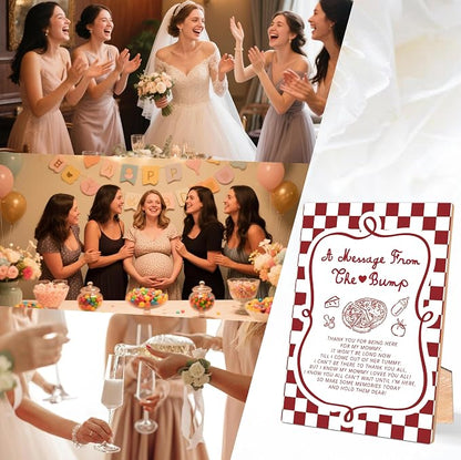 Italian Special Delivery Pizza A Message From the Bump Baby Shower Signs - Image 5