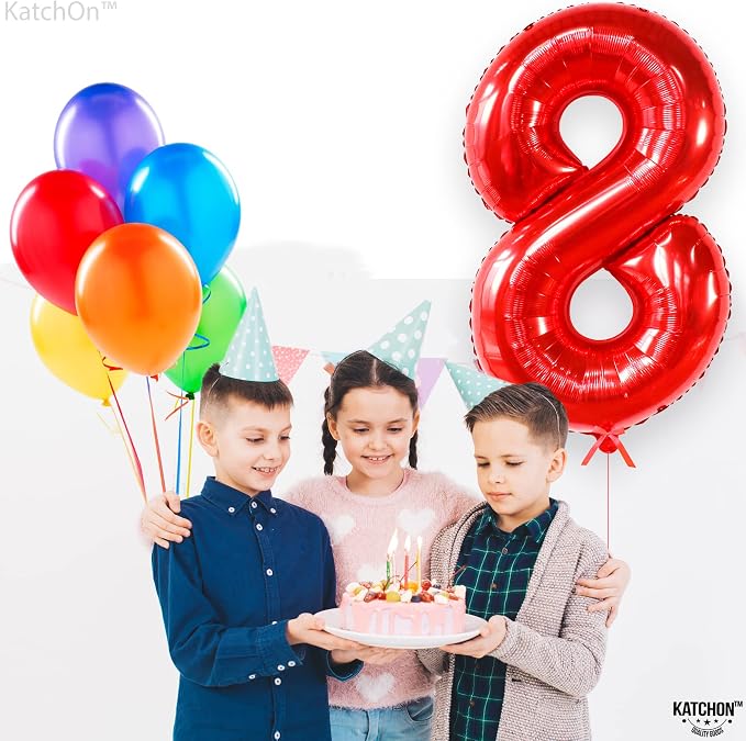 KatchOn, Giant Red 8 Balloon Number - Image 8