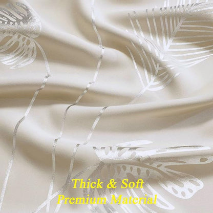 Cream Beige Curtain for Sliding Door 100W x 96L Inch Long Elegant Luxury Silver - Image 5