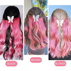 GOO GOO Tape in Hair Extensions Human Hair, Peach Pink, 18inch 25g 10pcs, Colored Tape ins Human Hair Extensions, Silky&Soft Invisible Tape Ins, Hair Highlighted for Party