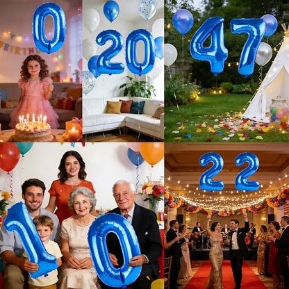 40 Inch Number 47 Balloons for 47th Birthday Party Decorations, 0-100 Dark Blue - Image 7