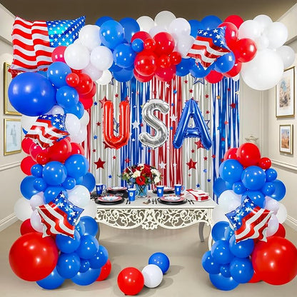 138 PCS 4th of July Balloon Arch Decorations by Unknown