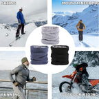 3 Pack Winter Neck Warmer & Ski Mask for Men Women Thermal Warm Fleece Face Mask Neck Gaiter Scarf Gift